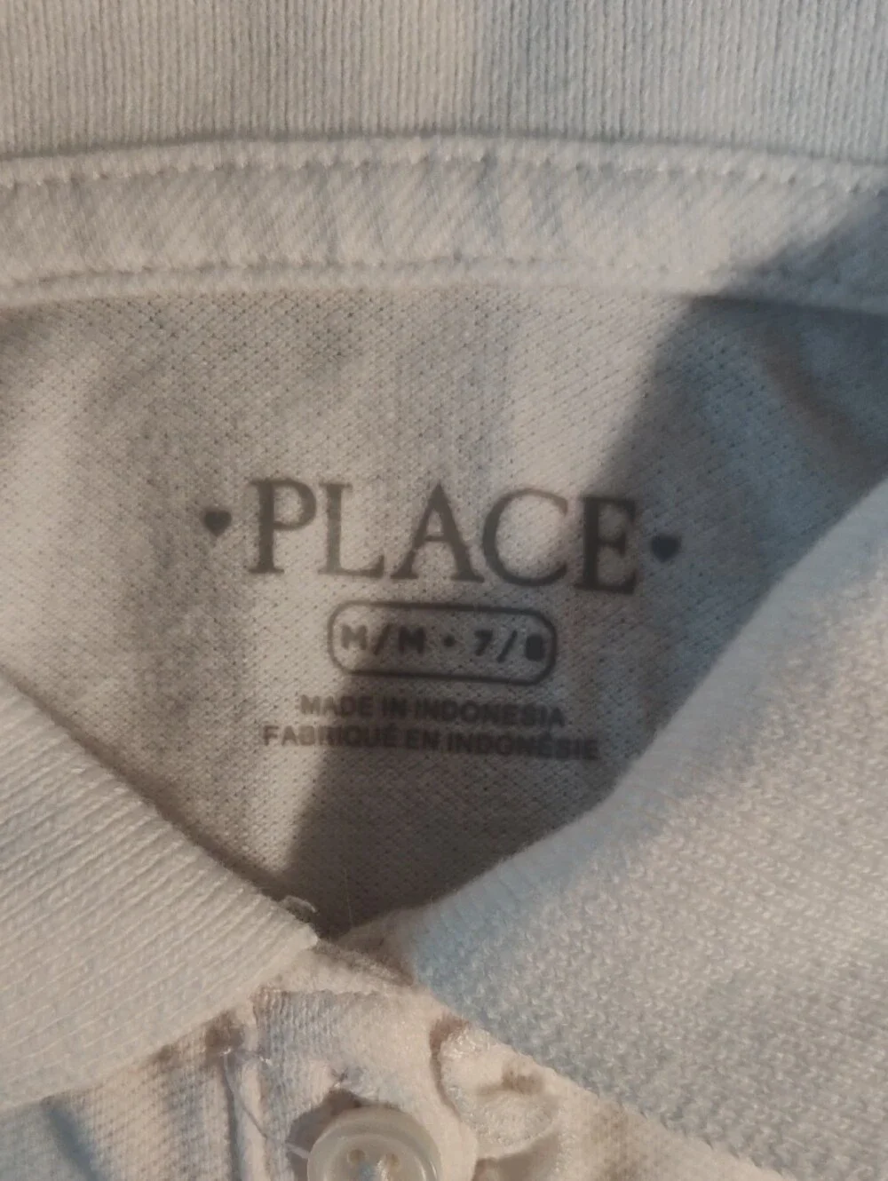 The Children's Place White Ruffle-Trim Polo Top